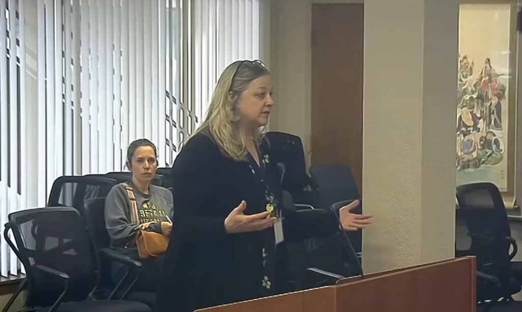 Executive Sevices Director Lisa Parks briefs the Port of Olympia Commission about the second amendment to a 2008 Agreed Order with the Washington State Department of Ecology.